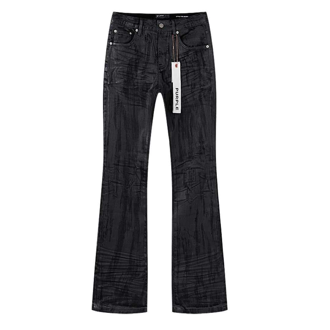 Purple Brand P004 Flare Pressed Coated Jeans Black