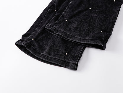 Purple Brand Crystal-Embellished Jeans Black
