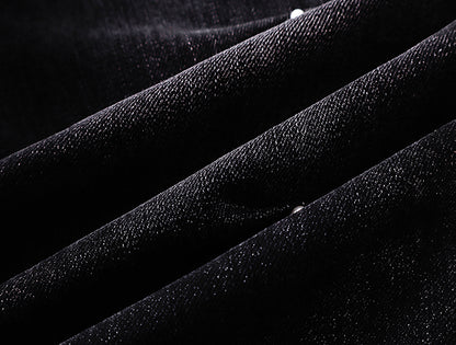 Purple Brand Crystal-Embellished Jeans Black