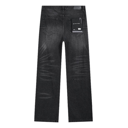 Purple Brand Distressed Baggy Straight Jeans Faded Black