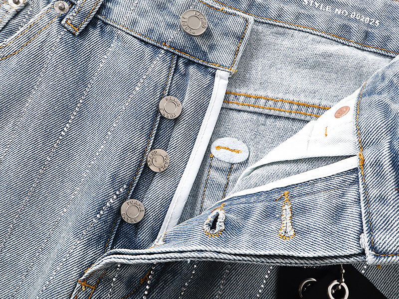 Purple Brand P018 Radial Hotfix Jeans Light Indigo