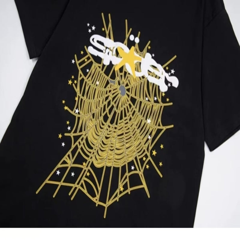 Spider Vintage Street Style Printed T-Shirt, Classic Design Showcasing Personality