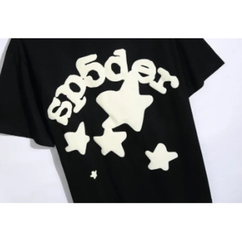 Men’s Gray Spider Graphic Cotton T shirt Casual Street Style Lightweight Top