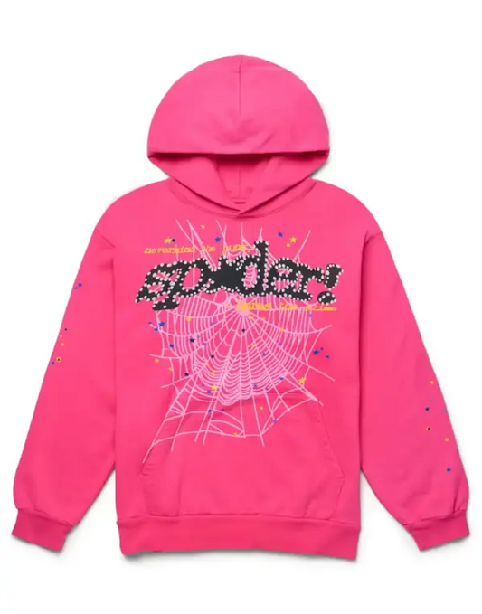 Sp5der P*NK V2 Hoodie Pink