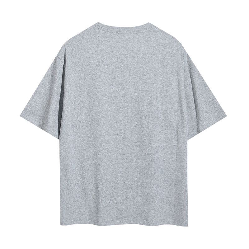 Men’s Gray Spider Graphic Cotton T shirt Casual Street Style Lightweight Top