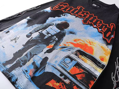 Godspeed Tactical Action Black L/S Tee – Black | Unisex Y2K Oversized Cotton Tee