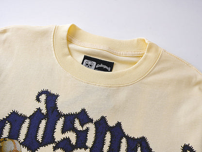 Godspeed Skeleton Baseball Pitcher Cream L/S Tee – Cream | Unisex Y2K Oversized Cotton Tee