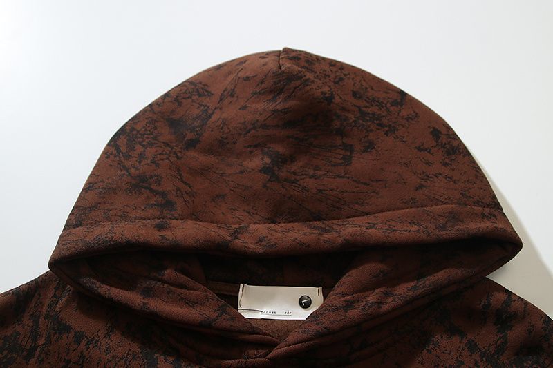 Sp5der  T&F Tree Hooded Sweatshirt Brown Camo | Unisex Y2K Oversized Graphic Sweatshirt
