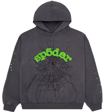 Sp5der Beluga Hoodie Slate Grey Pink