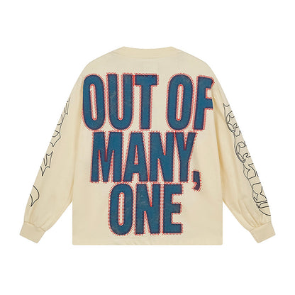 Godspeed Skeleton Baseball Pitcher Cream L/S Tee – Cream | Unisex Y2K Oversized Cotton Tee