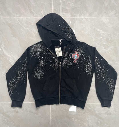 Vale Forever "Pluto Clustered" Full Zip Up Hoodie - Washed Black