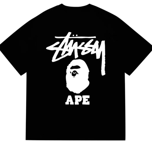BAPE x Stussy Collaboration Ape Head T-Shirt