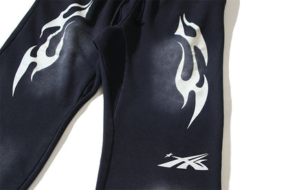 Hellstar Tribal Flame Graphic Print Sweatpants