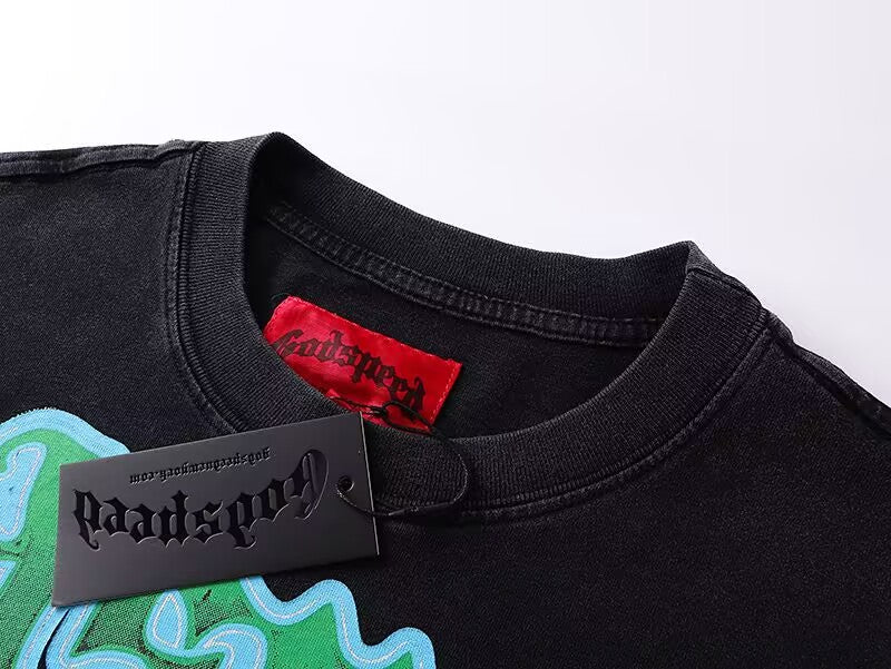 Godspeed Desert Supercar L/S Tee – Black | Unisex Y2K Oversized Cotton Tee