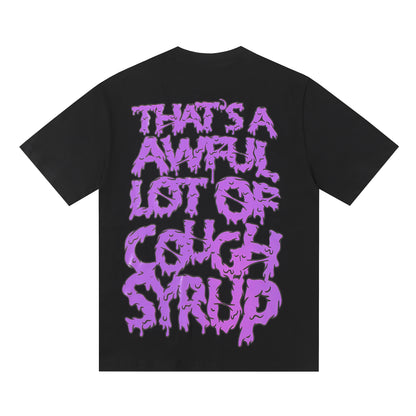 That's A Awful Lot Of Cough Syrup Skeleton Grave Graphic T-Shirt