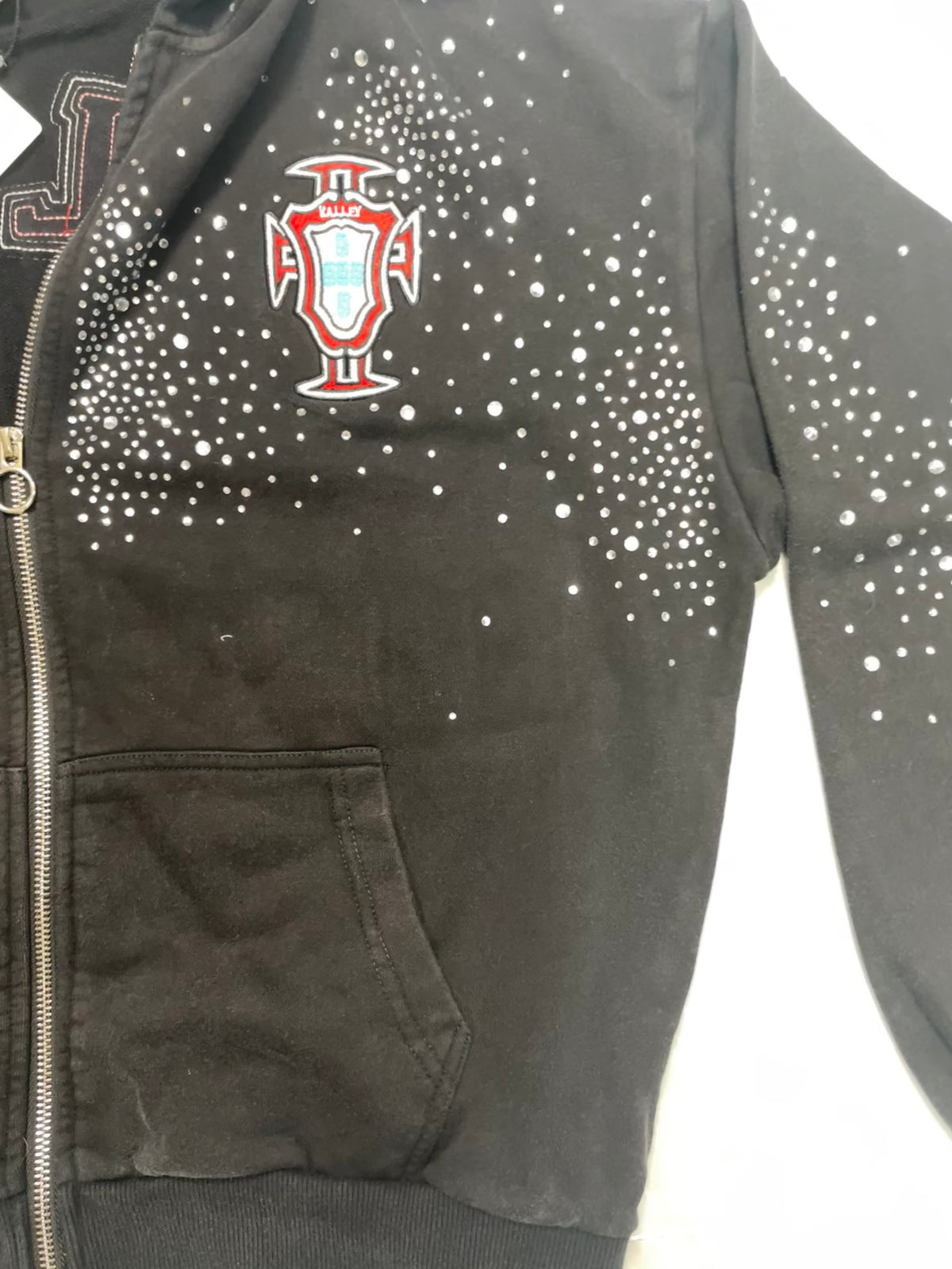 Vale Forever "Pluto Clustered" Full Zip Up Hoodie - Washed Black