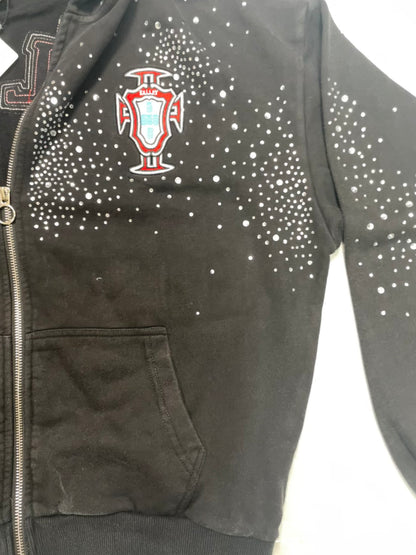 Vale Forever "Pluto Clustered" Full Zip Up Hoodie - Washed Black