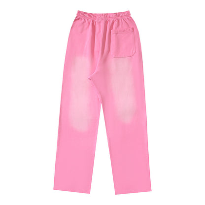 Hellstar Tribal Flame Graphic Print Sweatpants Pink