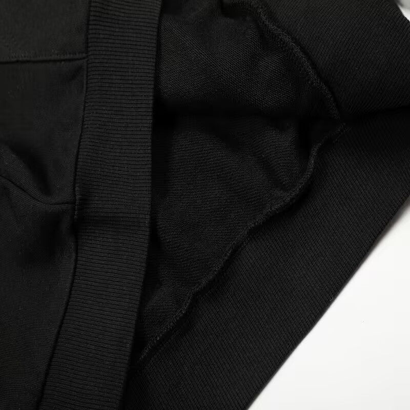 Sp5der Beluga Outline Hoodie Black | Unisex Y2K Oversized Graphic Sweatshirt