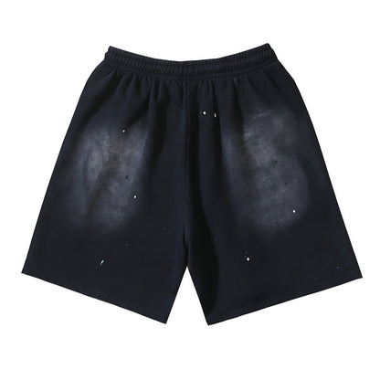 Hellstar Shard Flame Spray Fade Sweat Shorts