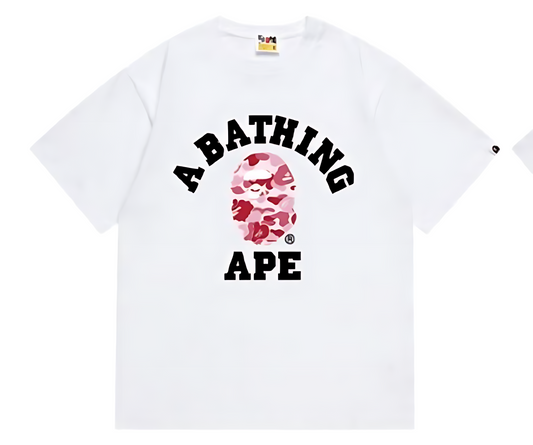 BAPE ABC Camo College Tee Black/White