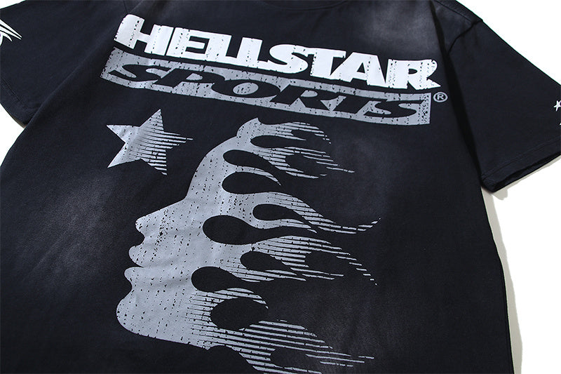 Hellstar Sports Flame Face T-Shirt 'Black'