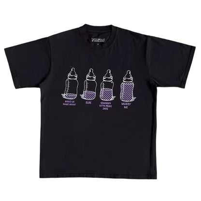 That's A Awful Lot Of Cough Syrup 4 Baby Bottles Black T-Shirt