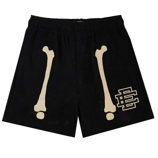Eric Emanuel Baggy Graphic Shorts – Mesh Black Basketball Shorts