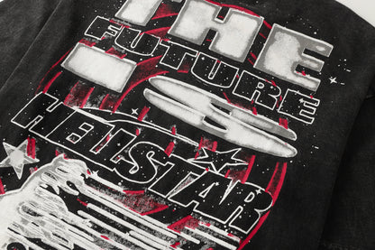 Hellstar The Future Goggles Graphic Print Streetwear Tee Washed Black