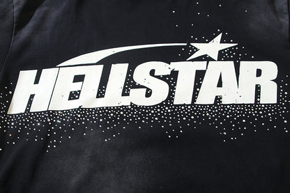 Hellstar Graphic Logo Vintage Washed Black T-Shirt