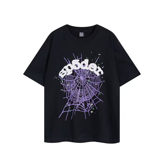 Men's Black Spider T-shirt Fresh Minimalist Street