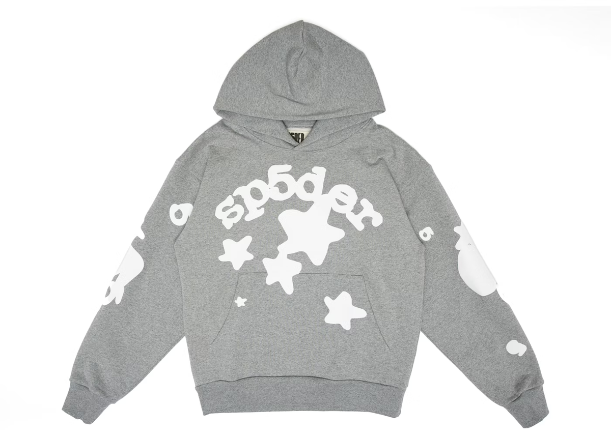 Sp5der Beluga Hoodie Heather Grey Khaki
