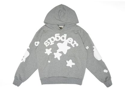 Sp5der Beluga Hoodie Heather Grey Khaki