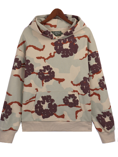 Denim Tears Camo Cotton Wreath Hoodie 'Tan Camo'