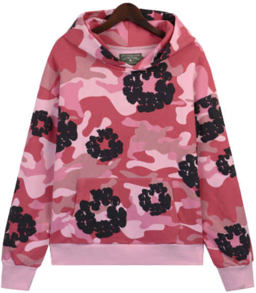 Denim Tears Camo Cotton Wreath Hoodie 'Pink Camo'