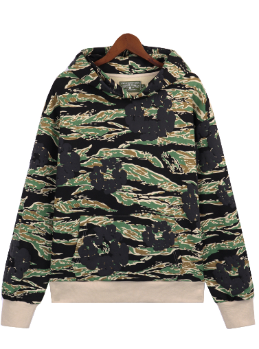Denim Tears Camo Cotton Wreath Hoodie 'Tiger Camo'