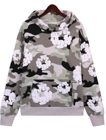 Denim Tears Camo Cotton Wreath Hoodie 'Snow Camo'