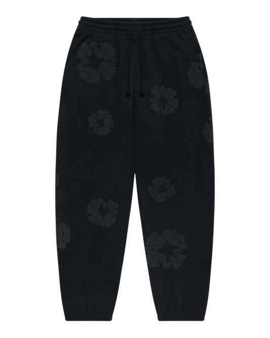 Denim Tears Cotton Wreath Sweatpants Black Monochrome
