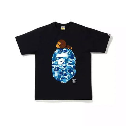 A Bathing Ape BAPE Big Ape Head Camo Logo Tee Black
