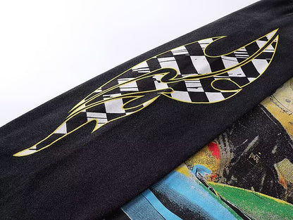 Godspeed Desert Supercar L/S Tee – Black | Unisex Y2K Oversized Cotton Tee