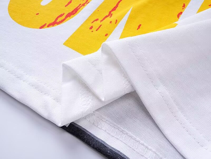 Godspeed Cybernetic Robot L/S Tee – White w/ Black Trim | Unisex Y2K Oversized Cotton Tee