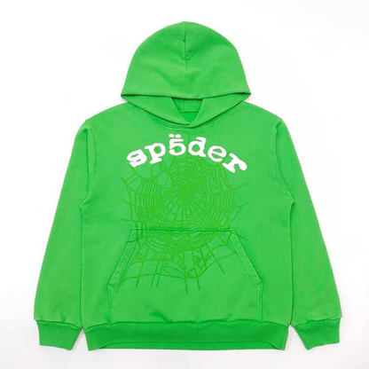 Sp5der OG Web V2 Hoodie Green