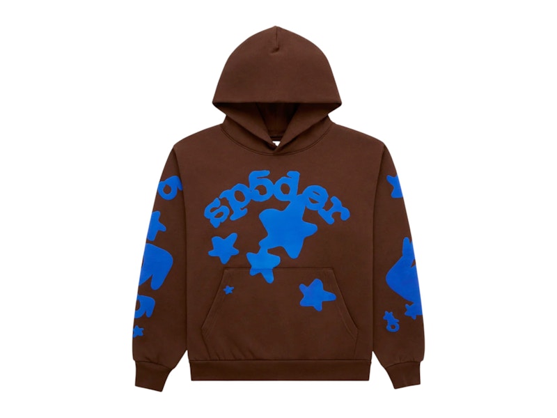 SP5DER Beluga V2 Hoodie Brown | Unisex Y2K Oversized Graphic Sweatshirt