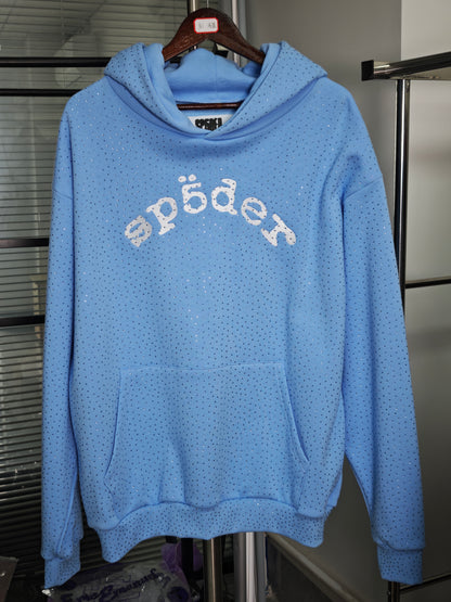 Sp5der Rhinestone Logo Hoodie (Multiple Colors Available)