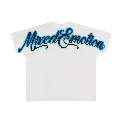 Mixed Emotion Rhinestone Angel Graphic Tee Y2K Cropped Top