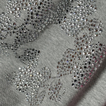 Denim Tears Rhinestone Cotton Wreath Shorts Grey