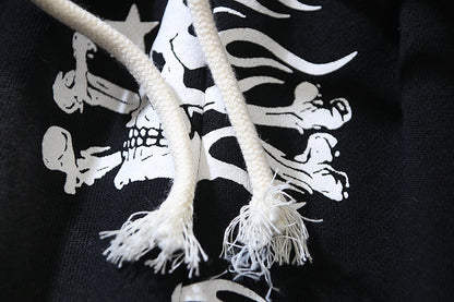 Hellstar Skull Shorts - Vintage Washed Black Sweat Shorts