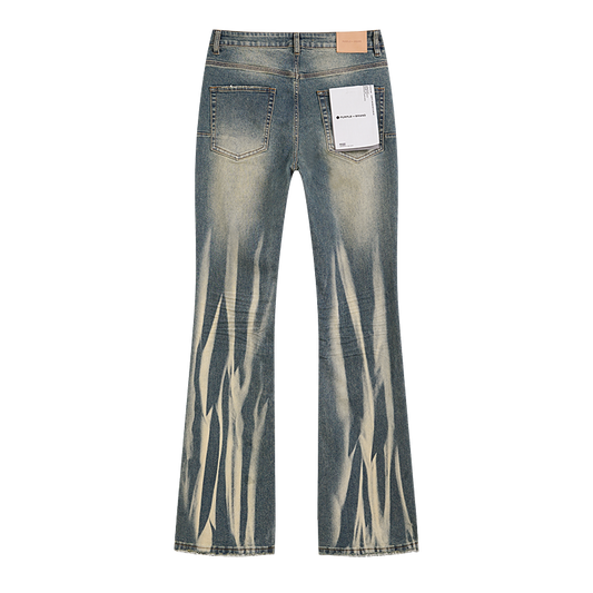 Purple Brand P004 Calcite Flare Denim Jeans Light Indigo