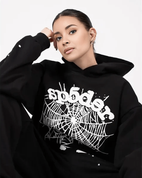 Sp5der OG Web Hoodie Black