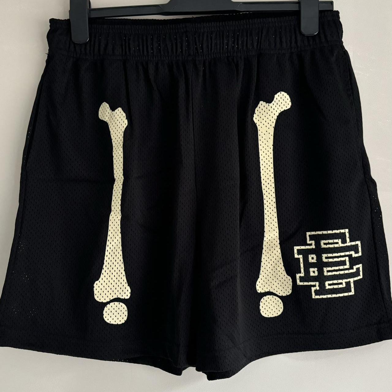 Eric Emanuel Baggy Graphic Shorts – Mesh Black Basketball Shorts